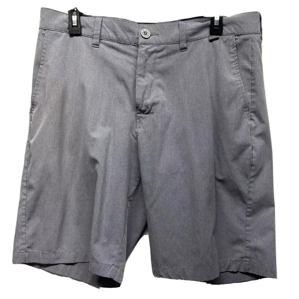 Travis Mathew Mens Size 34 Purple Gray Chino Performance Golf Shorts (G2)